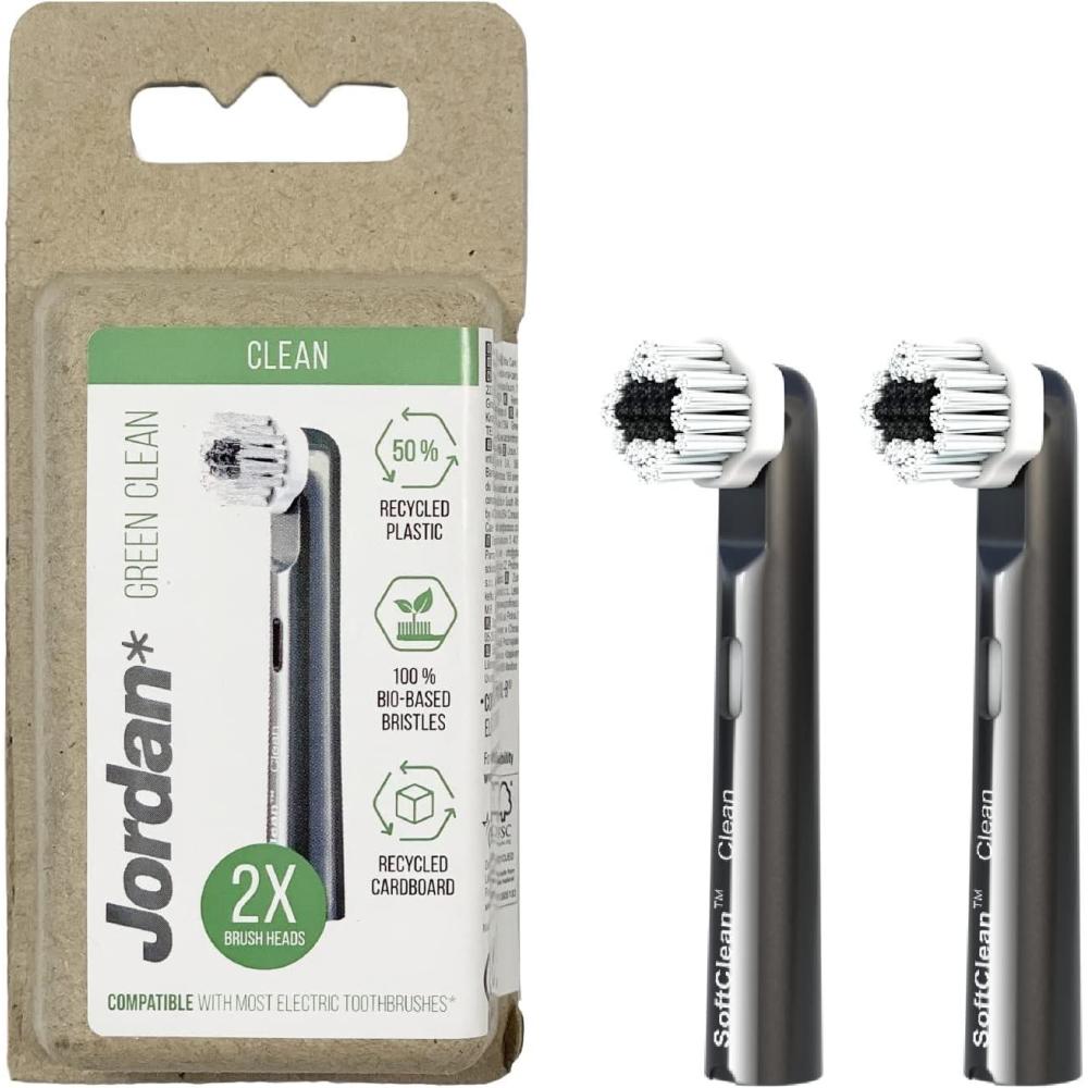 image:imageJordan Green Clean Sustainable Electric Toothbrush Heads Oral B Compatible 2 Pack