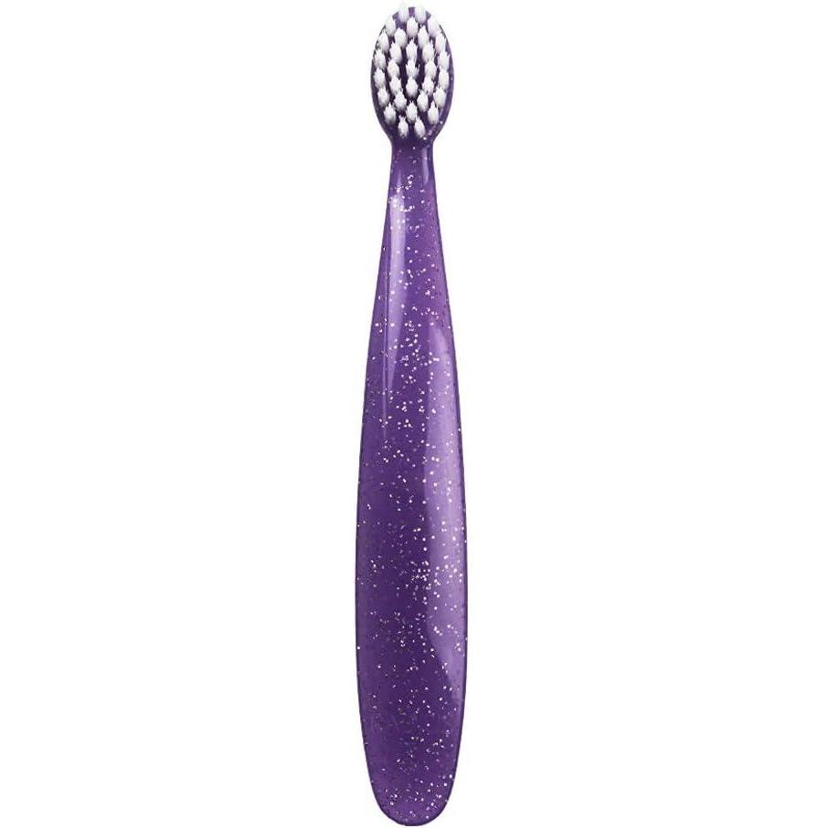 image:imageRADIUS Childrens Toothbrush Totz Brush Extra Soft Bristles GreenCoralYellow BPA Free amp ADA Accepted Designed for Delicate Teeth amp Gums for Children 18 Months amp Up Pack of 3Purple