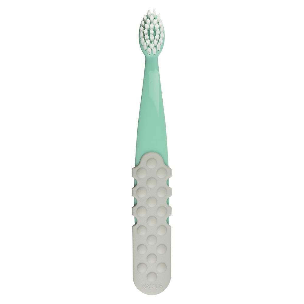image:imageRADIUS Totz Plus Brush Kids Toothbrush Silky Soft BPA Free ADA Accepted Designed for Delicate Teeth amp Gums for Children 3 Years amp Up  WhiteBlue  Pack of 1MintCool Grey