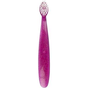 RADIUS Children’s Toothbrush, Totz Brush, Extra Soft Bristles, Green/Coral/Yellow, BPA Free & ADA Accepted, Designed for Delicate Teeth & Gums for Children 18 Months & Up, Pack of 3(Pink Sparkle)