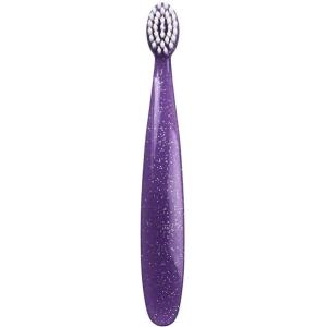 RADIUS Children’s Toothbrush, Totz Brush, Extra Soft Bristles, Green/Coral/Yellow, BPA Free & ADA Accepted, Designed for Delicate Teeth & Gums for Children 18 Months & Up, Pack of 3(Purple)