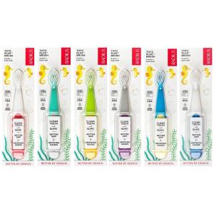 Radius Kids Toothbrush Totz Plus Brush, Silky Soft, Green/Yellow, 1 Count(Assorted Colors)