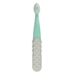 Radius Kids Toothbrush Totz Plus Brush, Silky Soft, Green/Yellow, 1 Count(Mint/Cool Grey)