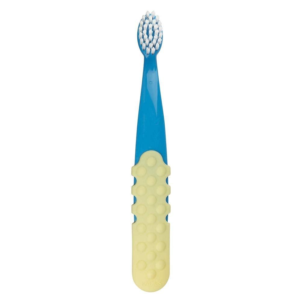 image:imageRADIUS Totz Plus Brush Kids Toothbrush Silky Soft BPA Free ADA Accepted Designed for Delicate Teeth amp Gums for Children 3 Years amp Up  PurpleGrey  Pack of 1BlueYellow